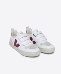 Alternative view of VEJA V-10 CWL White Marsala Orange Fluo